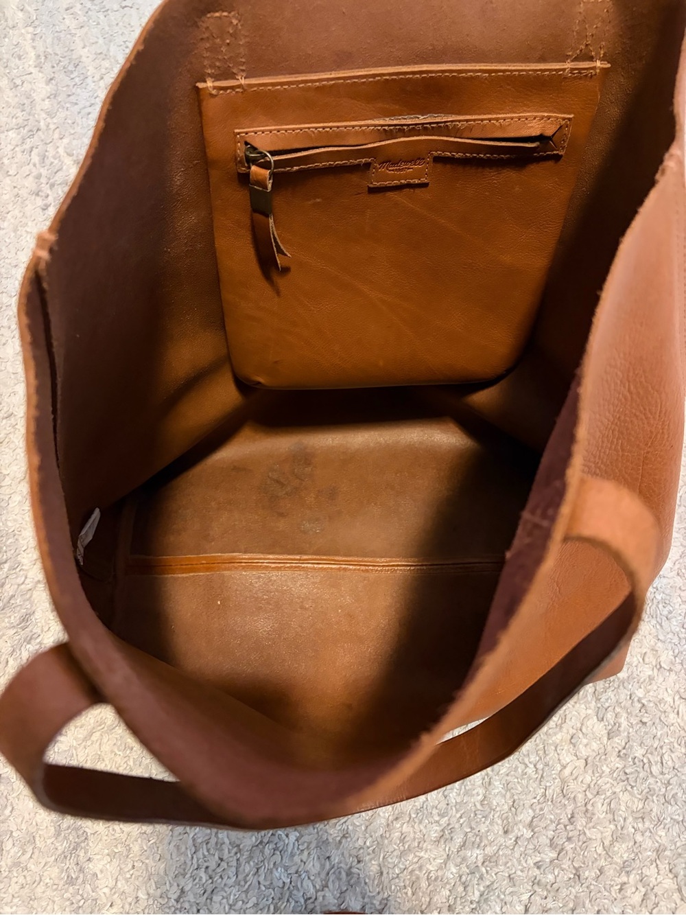 Madewell The Transport Tote English Saddle Brown Leather Classic Shoulder Bag - Picture 6 of 15